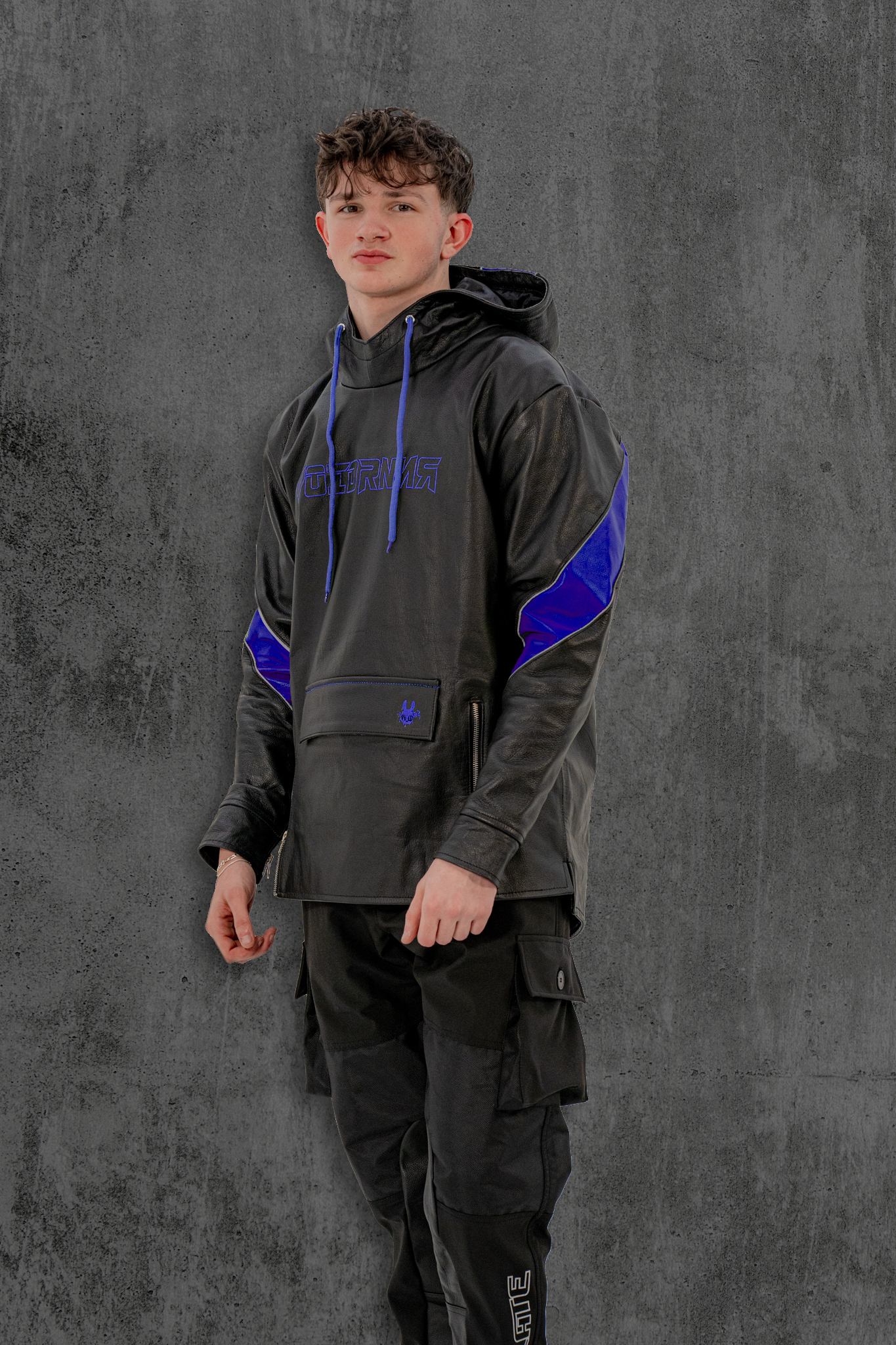 Sumatra | Leather Riding Hoodie | VOIDRNNR Series.