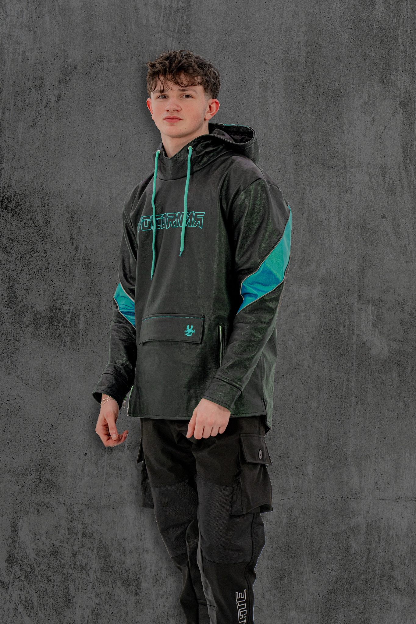 Sumatra | Leather Riding Hoodie | VOIDRNNR Series.