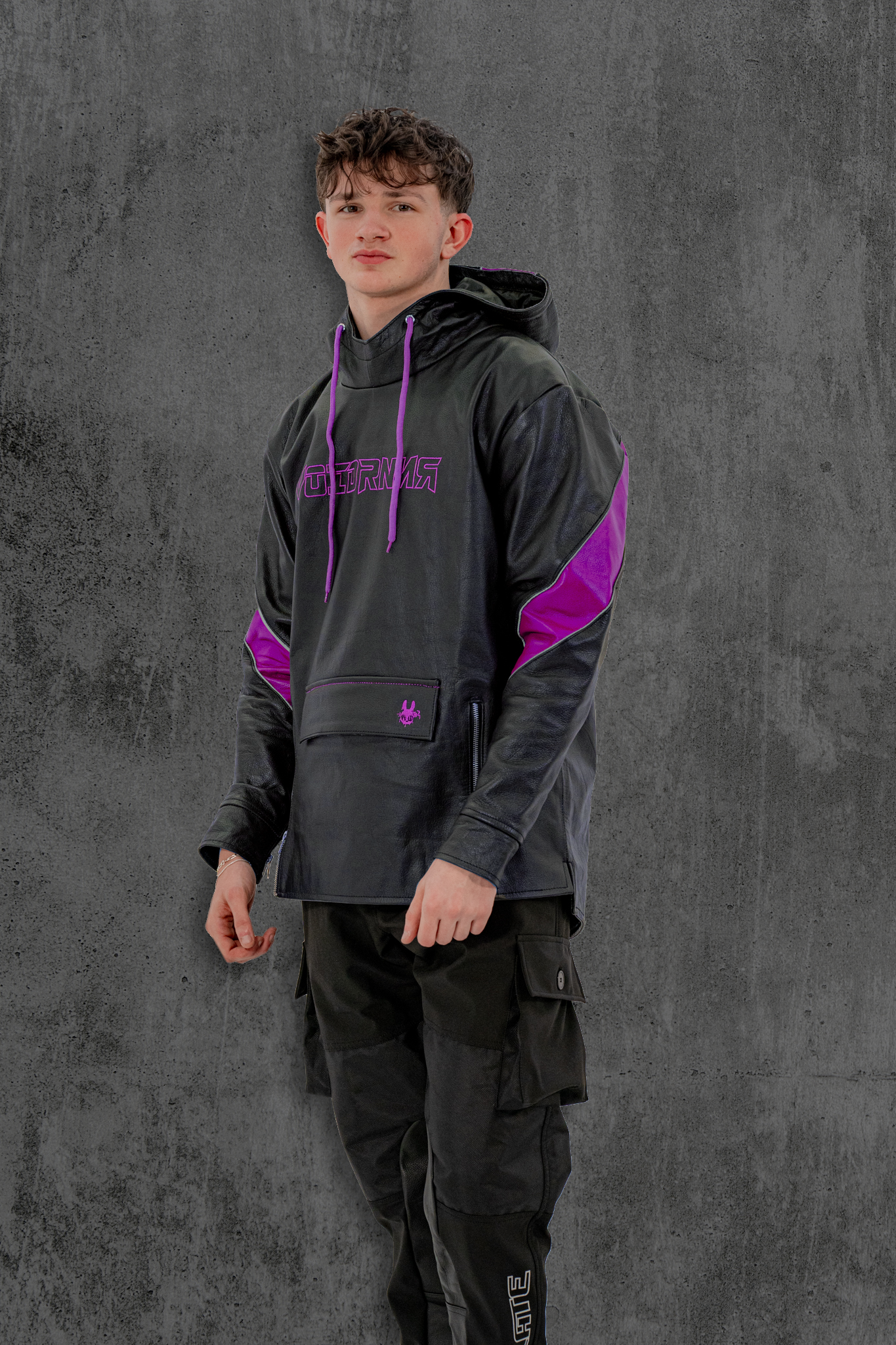 Sumatra | Leather Riding Hoodie | VOIDRNNR Series.