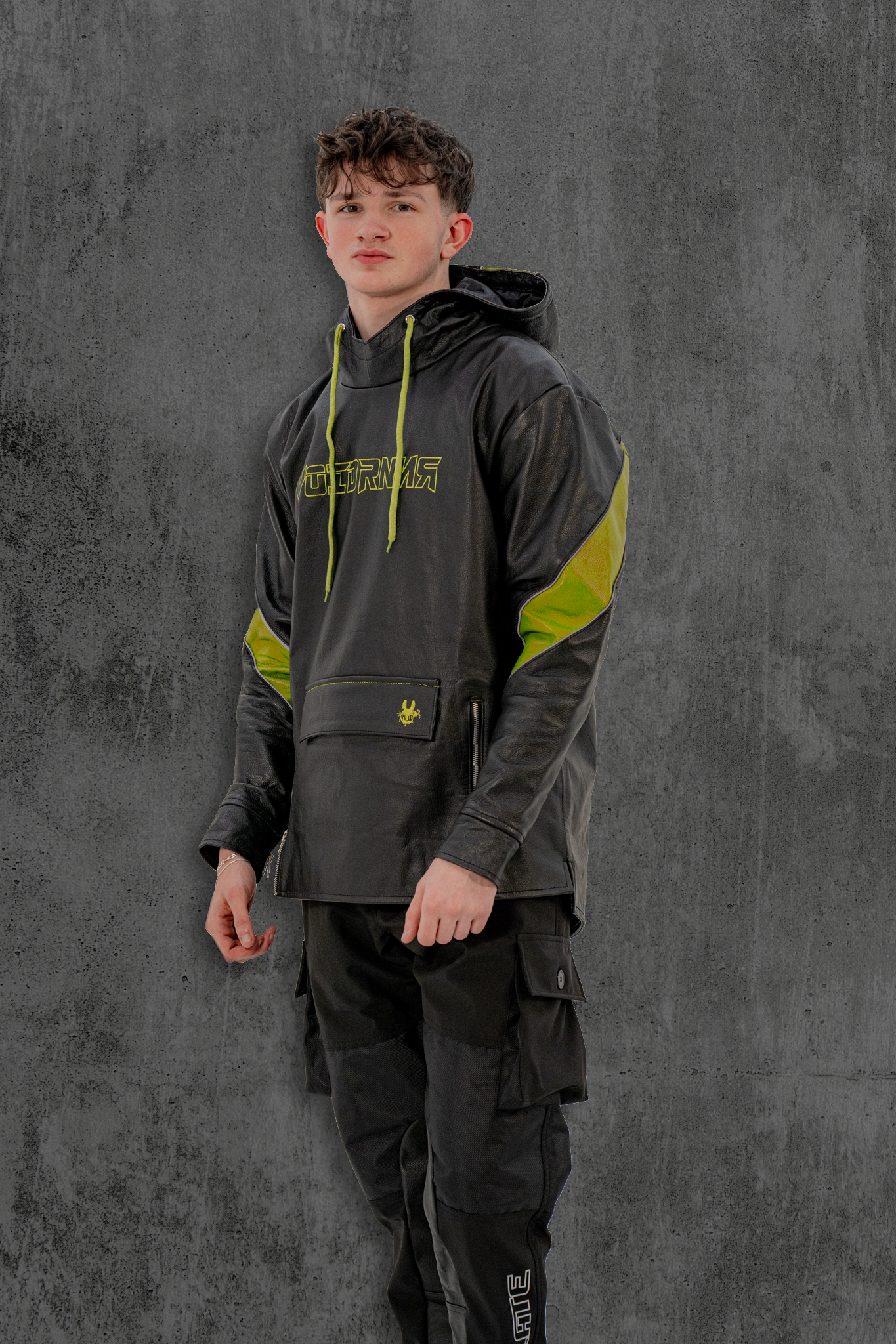 Sumatra | Leather Riding Hoodie | VOIDRNNR Series.