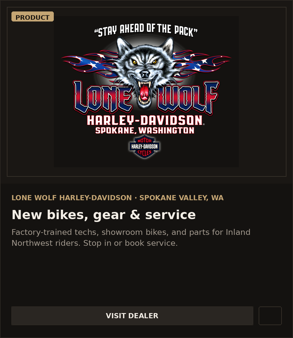Sample Board placement for Lone Wolf Harley-Davidson