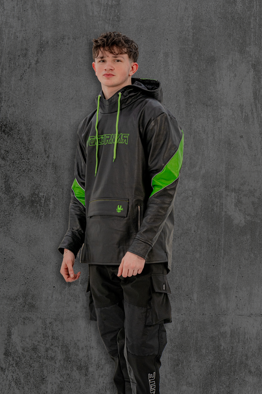 Sumatra | Leather Riding Hoodie | VOIDRNNR Series.